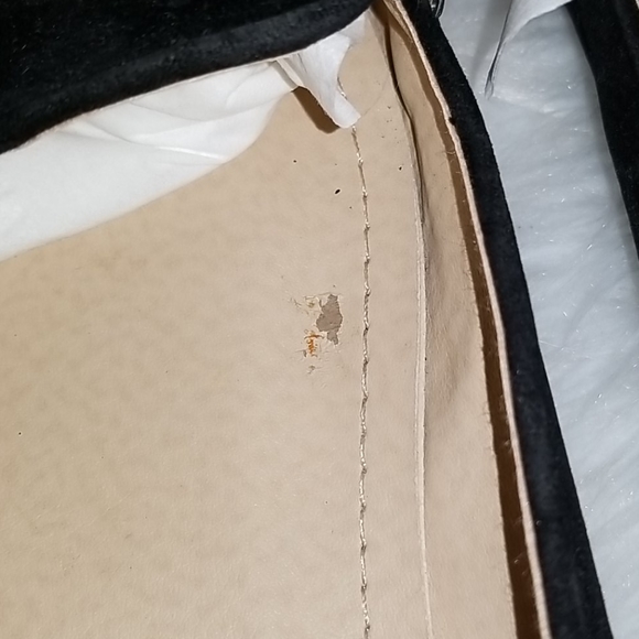 👣REFRESH❤️🧡 Stacy-02 Black Faux Suede Chain Detail🧡❤️ - Picture 6 of 13